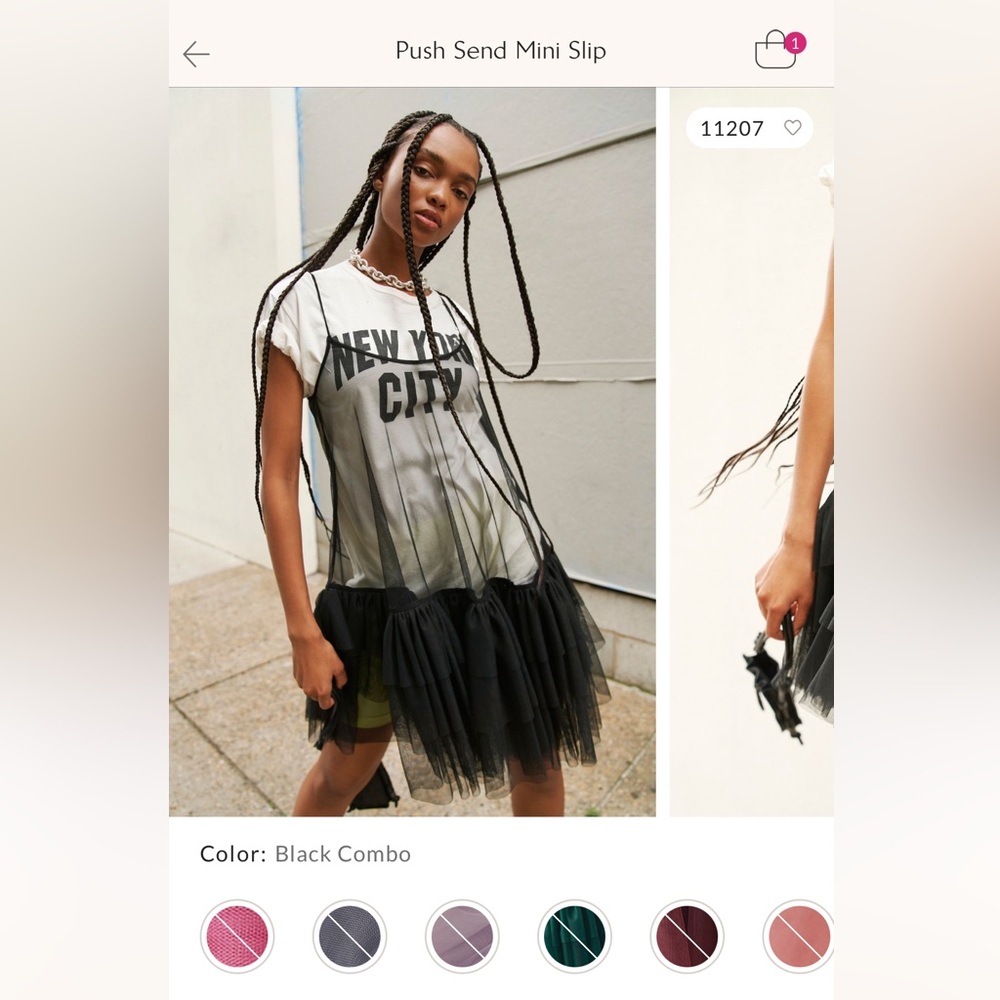 Free people push send mini slip